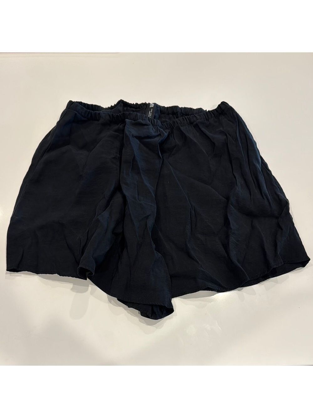 Zara Black High Waist Elastic Waist Shorts